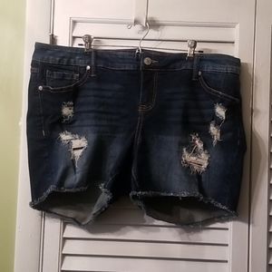 Denim cutoff shorts